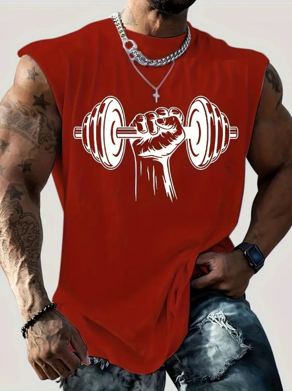 Vyriška liemenė Vyriška spausdinta liemenė Greitai džiūstanti sportinė fitneso elastinė berankovė marškinėliai Viršutiniai drabužiai Vasariniai madingi MG2