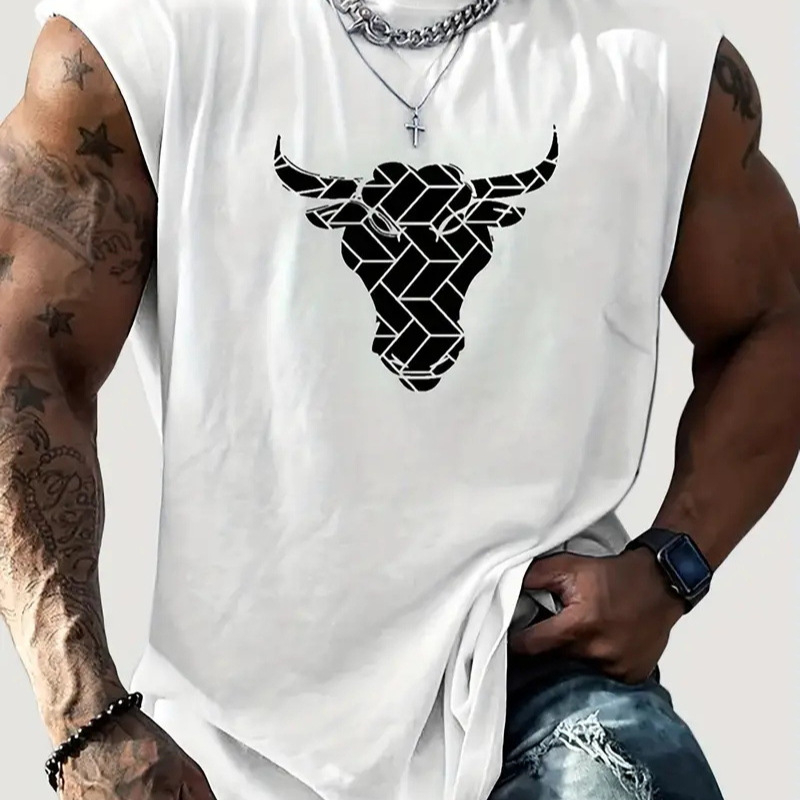 Vyriška liemenė Vyriška spausdinta liemenė Greitai džiūstanti sportinė fitneso elastinė berankovė marškinėliai Viršutiniai drabužiai Vasariniai madingi MG2