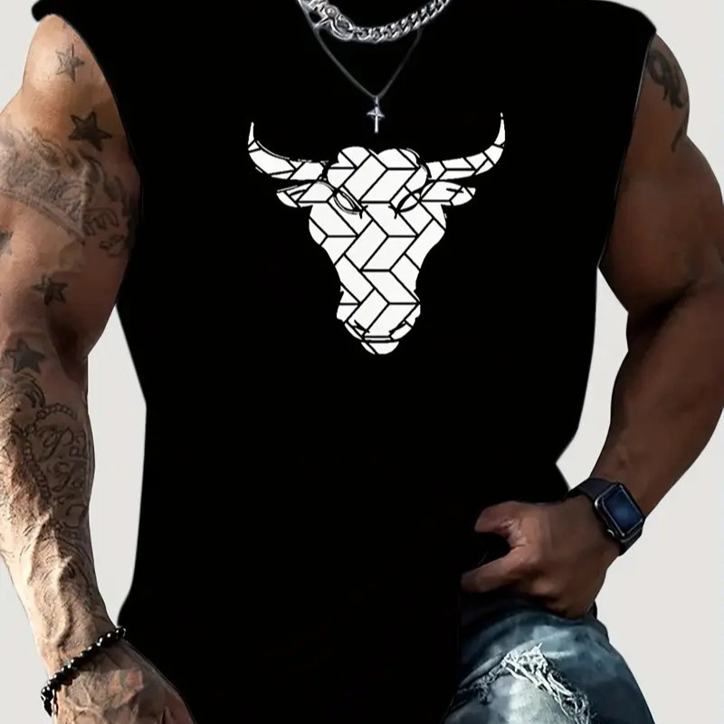 Vyriška liemenė Vyriška spausdinta liemenė Greitai džiūstanti sportinė fitneso elastinė berankovė marškinėliai Viršutiniai drabužiai Vasariniai madingi MG2