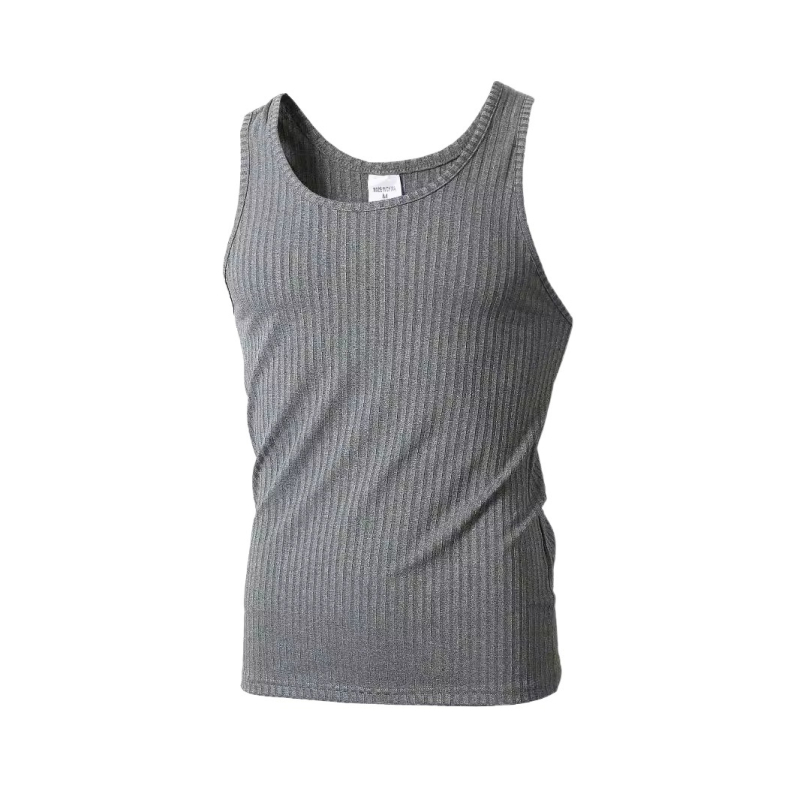 Nauja raumeninga vasarinė megzta vertikalių juostų fitneso, sportinio laisvalaikio, plona vyriška I formos liemenė, plaukų karta.