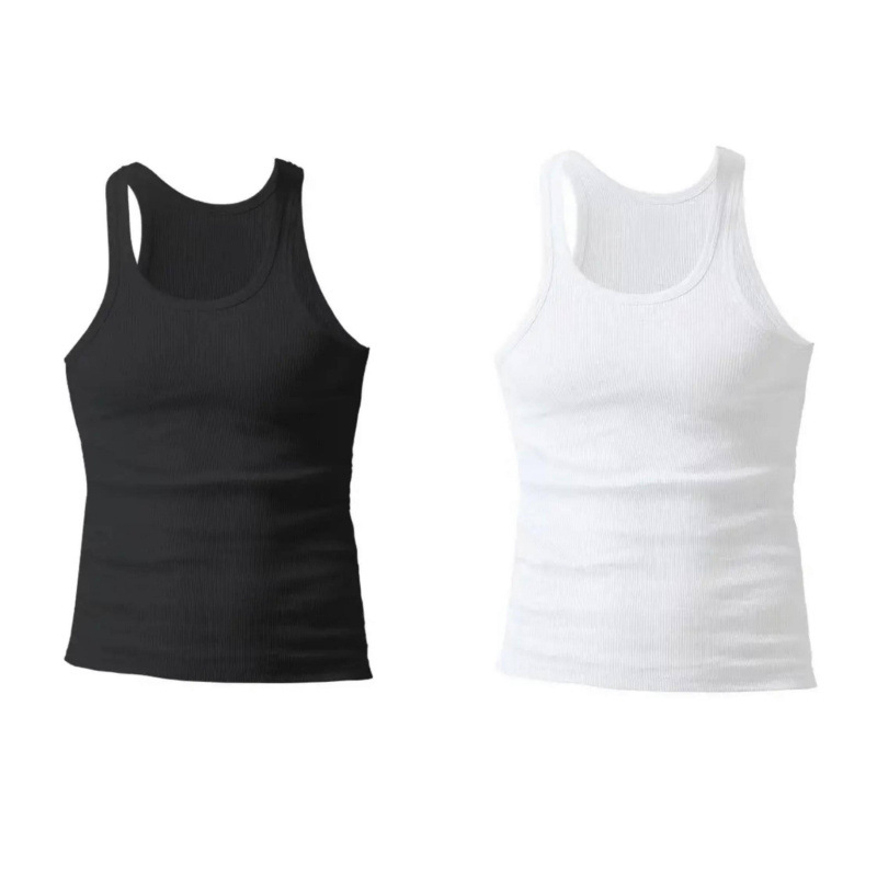 Vyriška liemenė su siūlais, sunki, balta, apvaliu kaklu, amerikietiško stiliaus, aptempta, elastinga, laisvalaikio, kvėpuojanti, prakaitą sugerianti liemenė