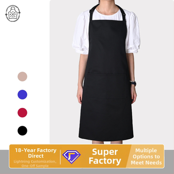 Karštai parduodama tarpvalstybinė kepsninės prijuostė iš poliesterio ir medvilnės, spausdinamas logotipas, šefo vyriška ir moteriška pora, atspari vandeniui ir aliejui