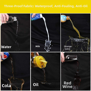 Karštai parduodama tarpvalstybinė kepsninės prijuostė iš poliesterio ir medvilnės, spausdinamas logotipas, šefo vyriška ir moteriška pora, atspari vandeniui ir aliejui