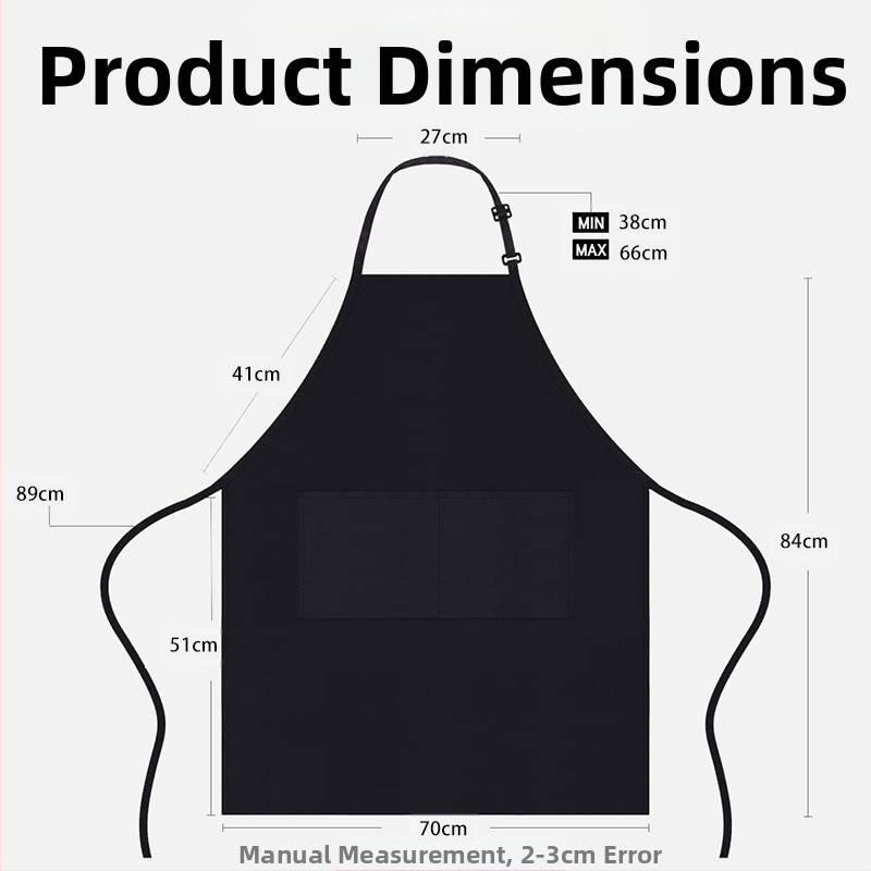 Трансгранична гореща продажба на работна престилка за барбекю от полиестерен памук с лого за готвач, мъж и жена, водоустойчива и маслоустойчива престилка