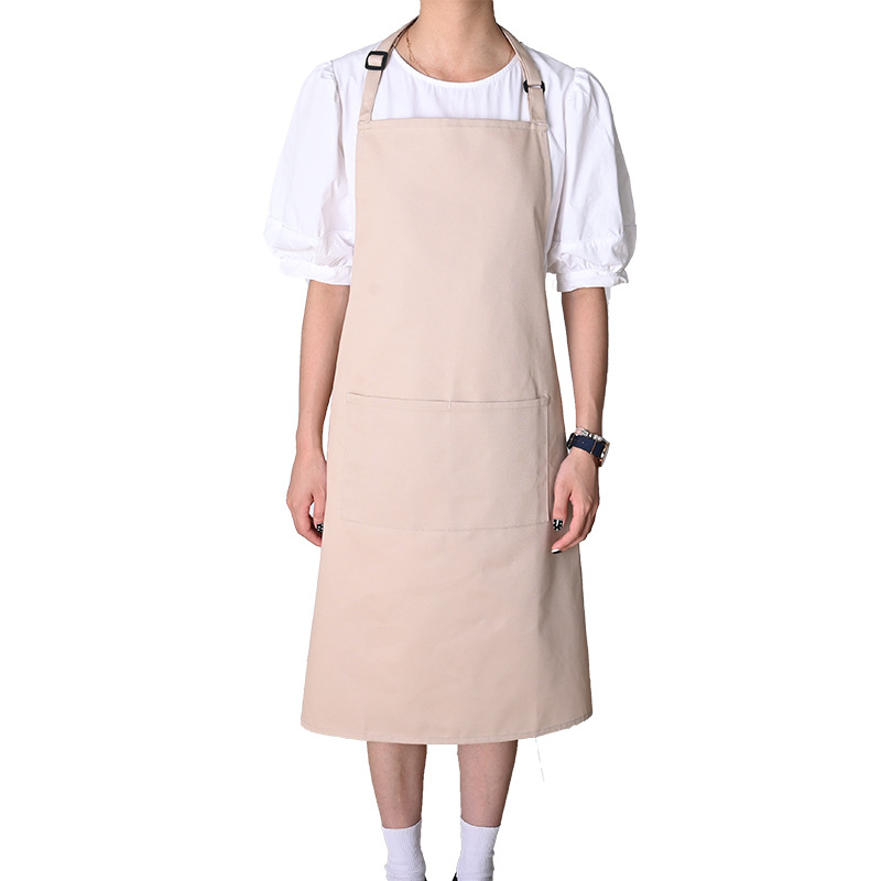 Karštai parduodama tarpvalstybinė kepsninės prijuostė iš poliesterio ir medvilnės, spausdinamas logotipas, šefo vyriška ir moteriška pora, atspari vandeniui ir aliejui