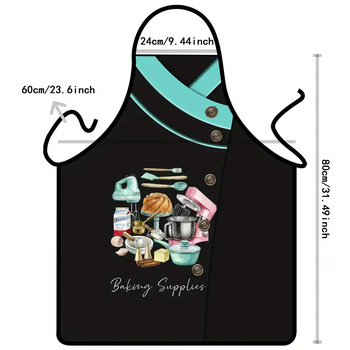 Tarpvalstybinis 3D skaitmeninio spausdinimo kaklo berankovis prijuostės virtuvės seilinukas su seilinuku, didmeninė prekyba baristų kepimo kombinezonais