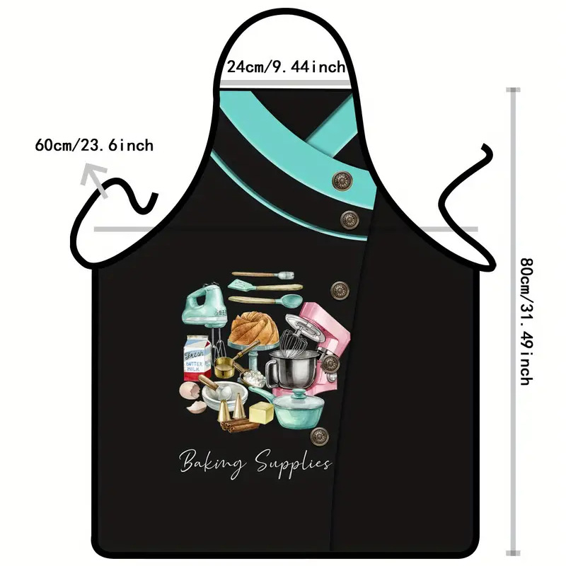 Tarpvalstybinis 3D skaitmeninio spausdinimo kaklo berankovis prijuostės virtuvės seilinukas su seilinuku, didmeninė prekyba baristų kepimo kombinezonais