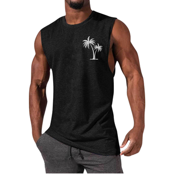 2024 Amazon Νέο Ανδρικό T-shirt Foreign Trade Muscle Men Sports Casual Walkers Μονόχρωμο Ανδρικό T-shirt με Μπλούζα