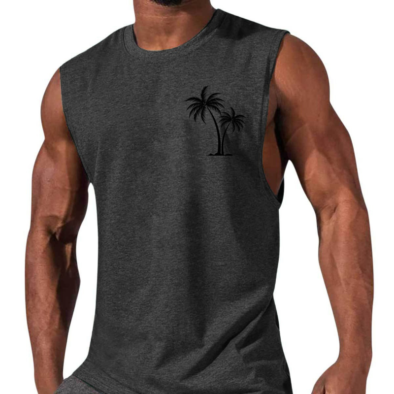 2024 Amazon Nové pánske tričko Foreign Trade Muscle Men Sports Casual Walkers Jednofarebné pánske top tričko