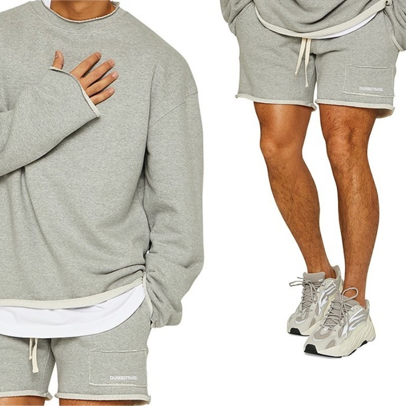 Muscle Fitness Trendikas Brändi Sport Treeningülikond Kampsun Meeste Lühikesed Püksid Ülikond Jooksupüksid Lahtised Pikkade Varrukatega Topid