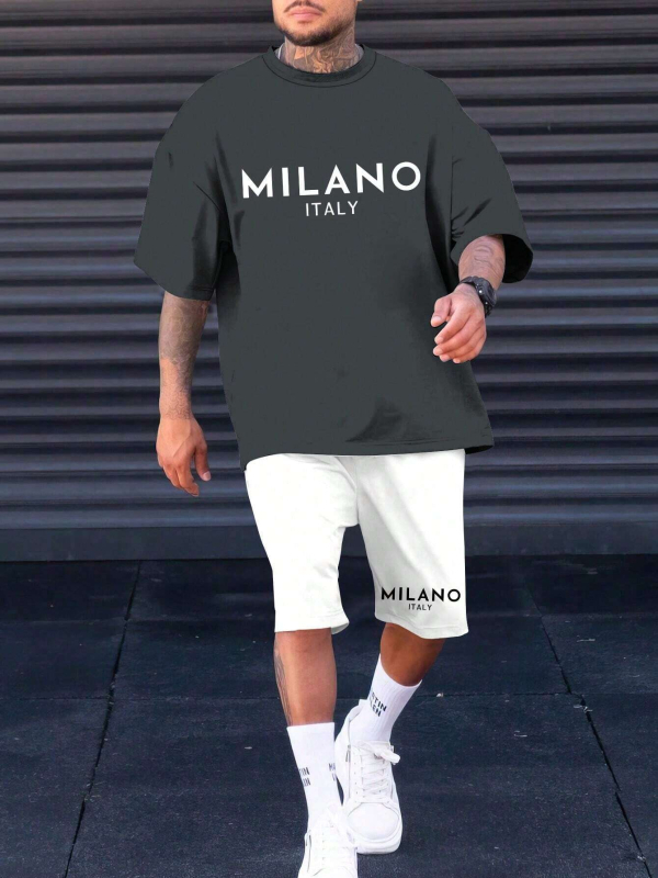 Lühikeste varrukatega T-särk 2024. aasta õhuke suvine moodne lahtine lihtne universaalne kaheosaline ME2-MA1