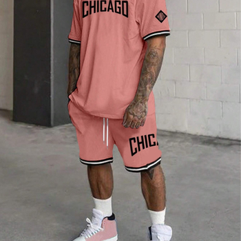 Lühikeste varrukatega meeste T-särk, suvine uusmoodne mustvalge disainiga ülikond nr 23 ME2-MA1