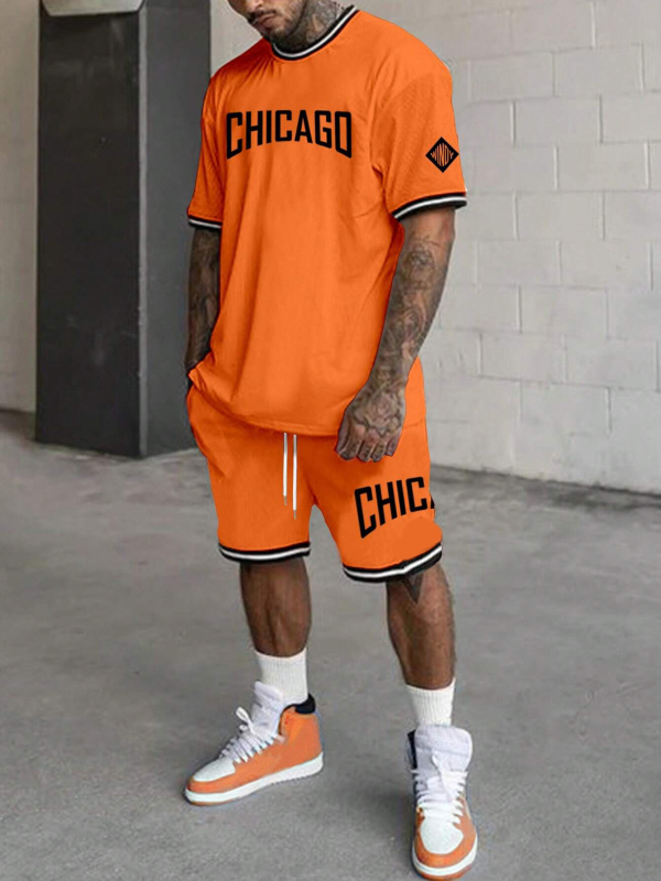 Lühikeste varrukatega meeste T-särk, suvine uusmoodne mustvalge disainiga ülikond nr 23 ME2-MA1