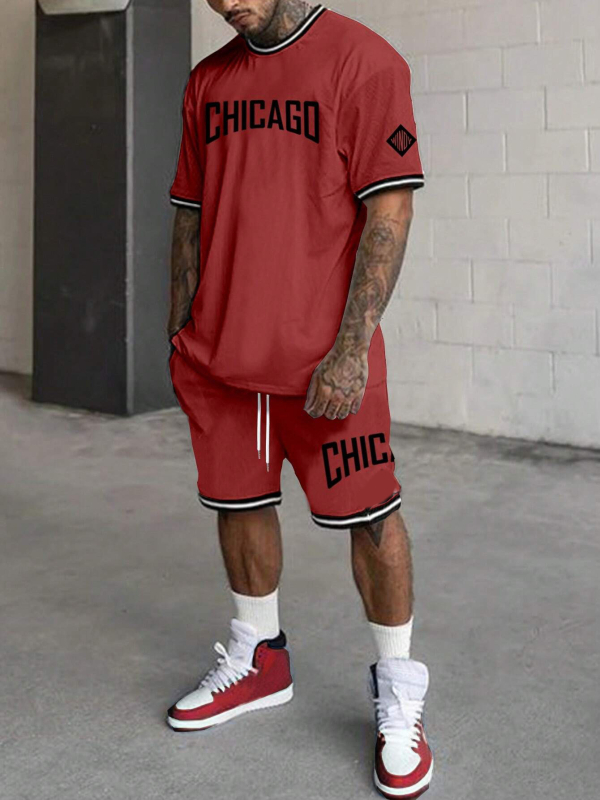 Lühikeste varrukatega meeste T-särk, suvine uusmoodne mustvalge disainiga ülikond nr 23 ME2-MA1