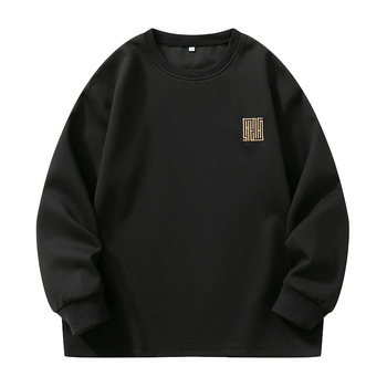 Férfi hosszú ujjú póló, őszi-téli divatos, kerek nyakú pulóver, laza, gyapjúval bélelt, lezser, férfi ing, pulóver