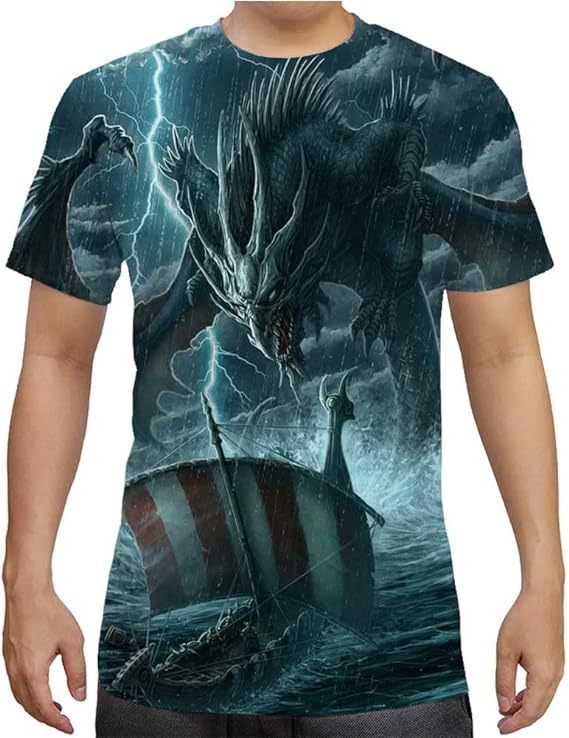 Stil european și american, serie de animații 3D cu animale, bărbați și femei, casual, mânecă scurtă, imprimare digitală 3D, tricou creativ cu mânecă scurtă