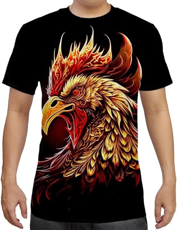 Stil european și american, serie de animații 3D cu animale, bărbați și femei, casual, mânecă scurtă, imprimare digitală 3D, tricou creativ cu mânecă scurtă