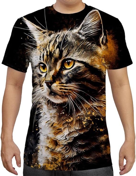 Stil european și american, serie de animații 3D cu animale, bărbați și femei, casual, mânecă scurtă, imprimare digitală 3D, tricou creativ cu mânecă scurtă