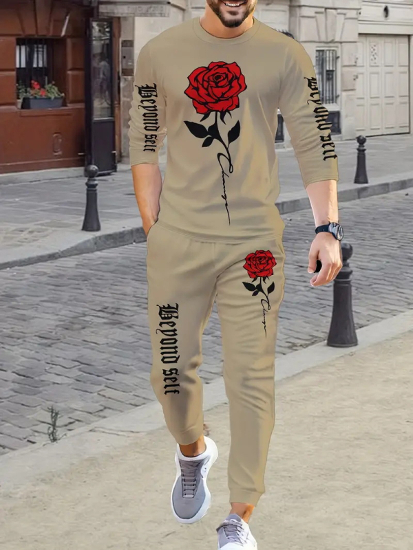 Sügis 2024 meeste uued pikkade varrukatega püksid Harajuku hiphopi tänavastiilis 3D HD trükitud ülikond ME6-ML4