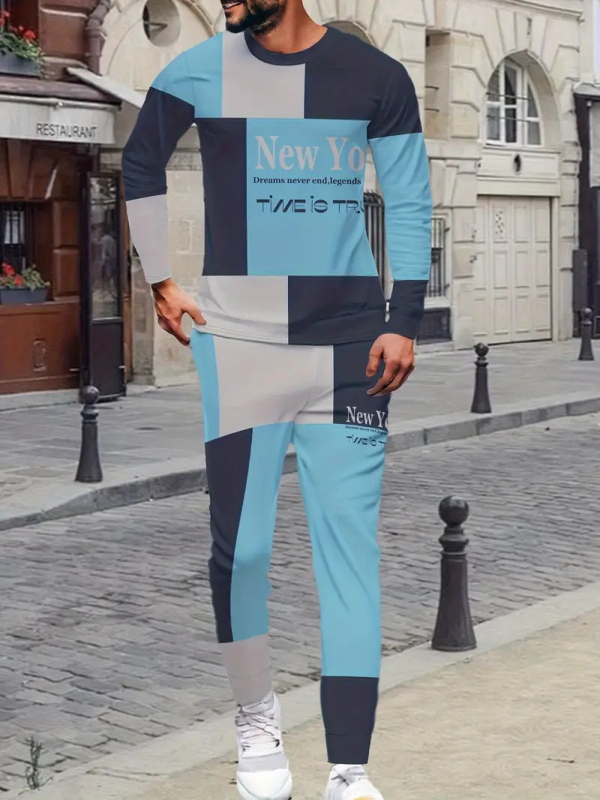 Sügis 2024 meeste uued pikkade varrukatega püksid Harajuku hiphopi tänavastiilis 3D HD trükitud ülikond ME6-ML4