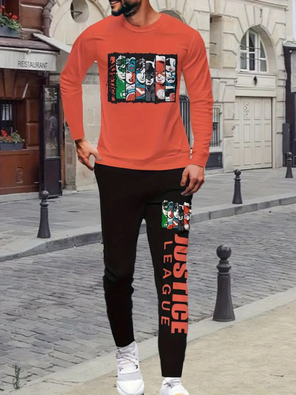 Sügis 2024 meeste uued pikkade varrukatega püksid Harajuku hiphopi tänavastiilis 3D HD trükitud ülikond ME6-ML4