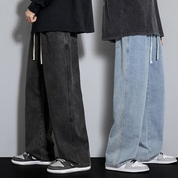 Универсални, красиви, груби, американски стил, ретро, изпрани, неправилни, микро разкроени дънки за мъже и жени, широки, улични панталони