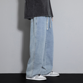 Универсални, красиви, груби, американски стил, ретро, изпрани, неправилни, микро разкроени дънки за мъже и жени, широки, улични панталони