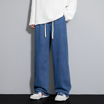 Универсални, красиви, груби, американски стил, ретро, изпрани, неправилни, микро разкроени дънки за мъже и жени, широки, улични панталони