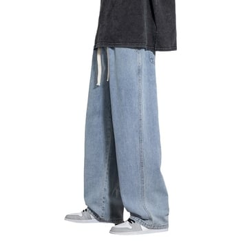 Универсални, красиви, груби, американски стил, ретро, изпрани, неправилни, микро разкроени дънки за мъже и жени, широки, улични панталони
