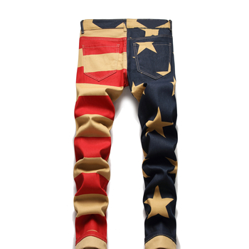 Uued meeste moe trükitud mustriga Unf originaalsed teksad vabaaja väljasõiduks kerged luksuslikud meeste piiriülese ekspordi püksid