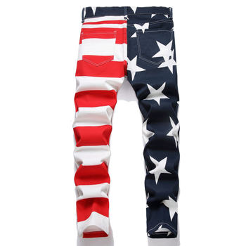 Uued meeste moe trükitud mustriga Unf originaalsed teksad vabaaja väljasõiduks kerged luksuslikud meeste piiriülese ekspordi püksid