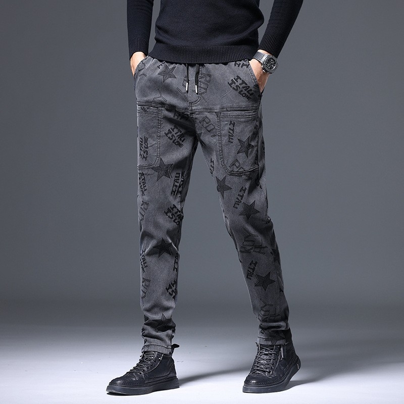 Livrare gratuită 2024 primăvara nouă pantaloni casual jacquard cu șase buzunare pentru bărbați, lejeri, drepți, la modă, care se potrivesc cu toate stilurile, bărbați la modă