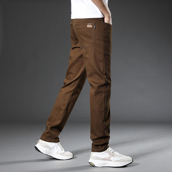 O generație de pantaloni casual pentru bărbați, de vară, subțiri, lejeri, drepți, pantaloni de afaceri elastici din bumbac pentru bărbați, de înaltă calitate