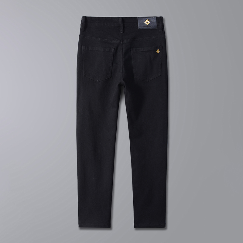 Jarné a jesenné nové hrubé pánske džínsy, európska módna značka, ľahké luxusné pánske malé rovné džínsy, pánske nohavice, dropshipping