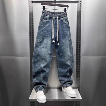 Blugi vintage de primăvară și toamnă 2025, pantaloni la modă de marcă Machete, pantaloni sport spălați vintage, stil american