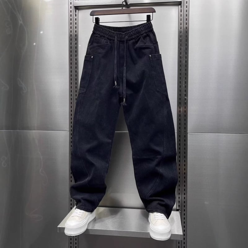 Blugi vintage de primăvară și toamnă 2025, pantaloni la modă de marcă Machete, pantaloni sport spălați vintage, stil american