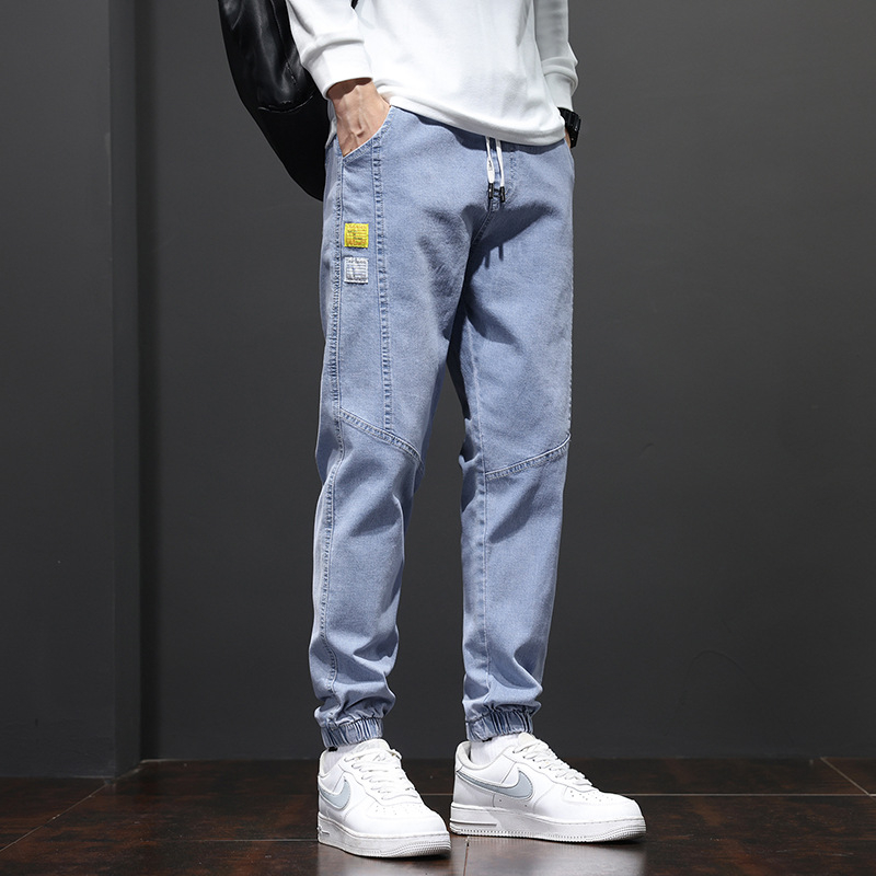 Blugi de calitate din flanel, elastici, pentru bărbați, cu căptușeală din fleece super-elastică, anti-scămoșare, all-match, pantaloni casual pentru bărbați