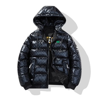 Talvine puuvillase polstriga mantel meestele, särava näoga, paksendatud soe trendikas kahepoolne puuvillase polstriga jope, teismeliste stardimüts, pesapallikraega puuvillase polstriga jope