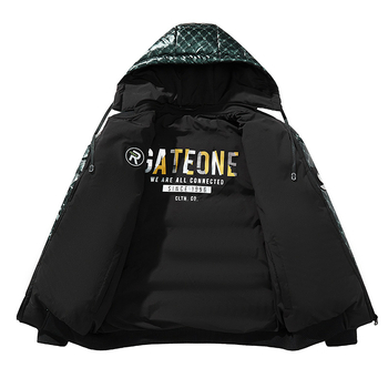 Talvine puuvillase polstriga mantel meestele, särava näoga, paksendatud soe trendikas kahepoolne puuvillase polstriga jope, teismeliste stardimüts, pesapallikraega puuvillase polstriga jope