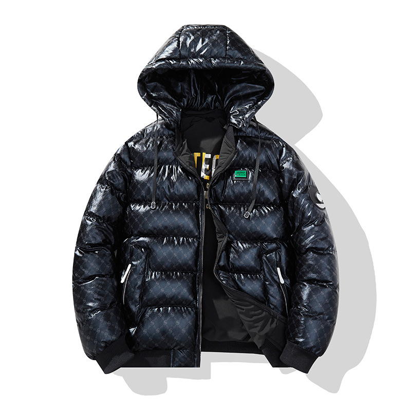 Talvine puuvillase polstriga mantel meestele, särava näoga, paksendatud soe trendikas kahepoolne puuvillase polstriga jope, teismeliste stardimüts, pesapallikraega puuvillase polstriga jope