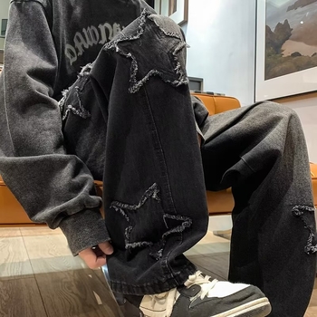 Blugi cu cinci colțuri pentru bărbați, de primăvară și toamnă, stil american de modă, brand de branduri cu picioare drepte, largi, cu picioare largi, la modă, 2025