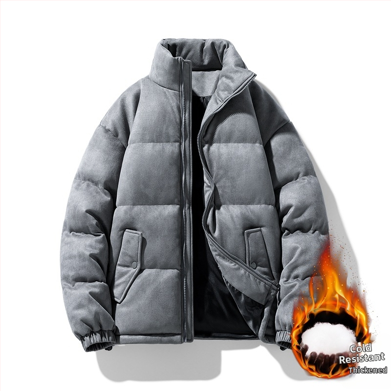 Мъжко зимно яке с памучна подплата, мъжко велурено яке с памучна подплата и яка, модно яке за хляб с памучна подплата, комплект яке с щампа
