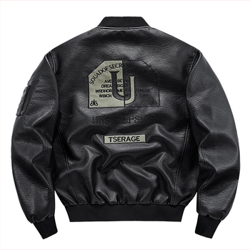 Tarpvalstybinė didmeninė prekyba odiniais vyriškais paltais, rudens ir žiemos, nauja, skalbta odinė striukė, plius dydžio vyriškas paltas su beisbolo apykakle, siuvinėta juostele