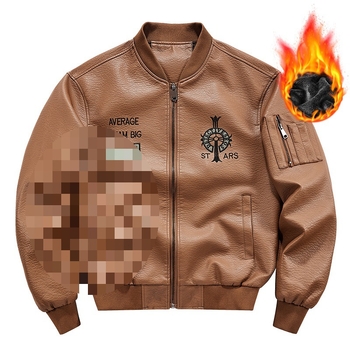 Tarpvalstybinė didmeninė prekyba odiniais vyriškais paltais, rudens ir žiemos, nauja, skalbta odinė striukė, plius dydžio vyriškas paltas su beisbolo apykakle, siuvinėta juostele