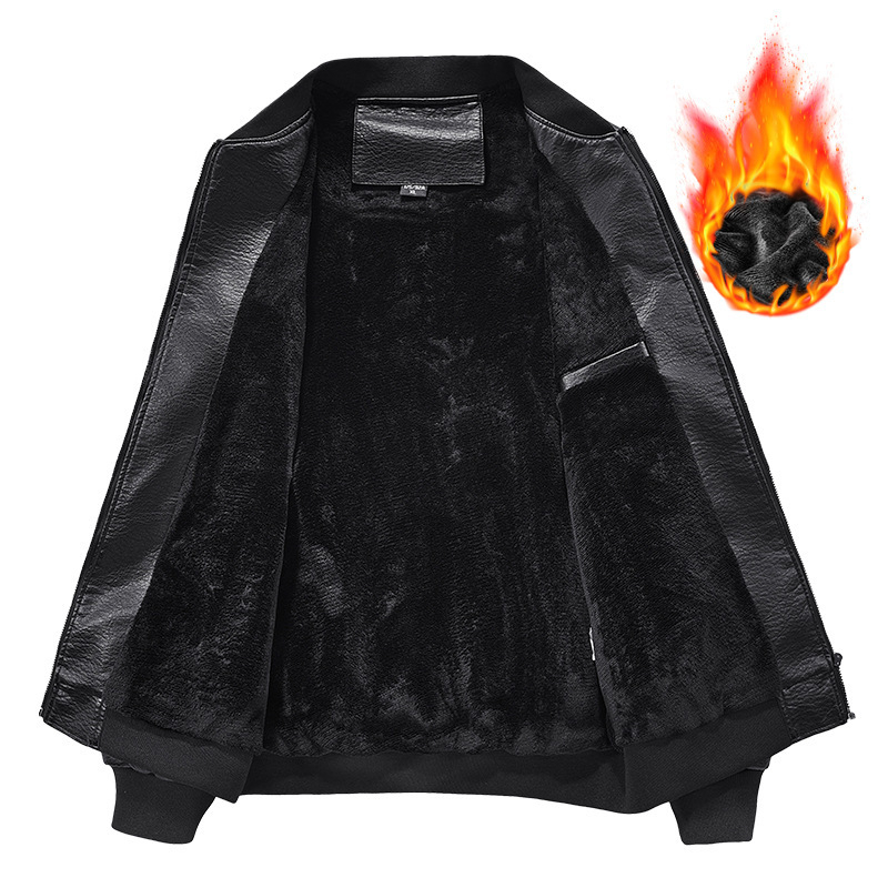 Tarpvalstybinė didmeninė prekyba odiniais vyriškais paltais, rudens ir žiemos, nauja, skalbta odinė striukė, plius dydžio vyriškas paltas su beisbolo apykakle, siuvinėta juostele