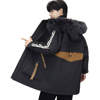 Uus talvine puuvillapolsterdusega meeste jope, kapuutsiga parka, meeste vabaaja mantel, stiilne ja trendikas kamuflaažtööriietus