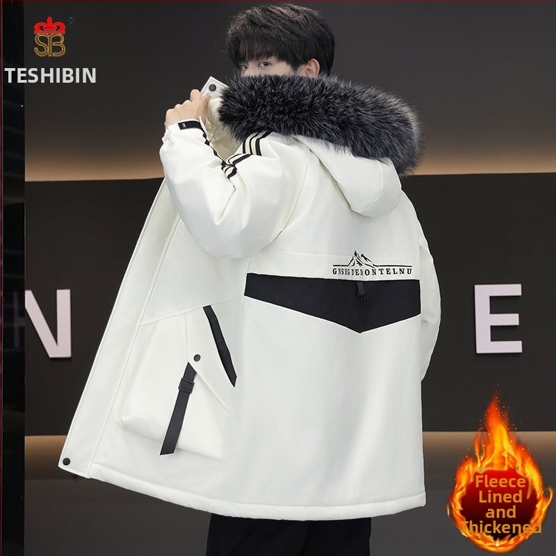 Uus talvine puuvillapolsterdusega meeste jope, kapuutsiga parka, meeste vabaaja mantel, stiilne ja trendikas kamuflaažtööriietus