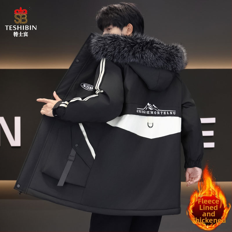 Uus talvine puuvillapolsterdusega meeste jope, kapuutsiga parka, meeste vabaaja mantel, stiilne ja trendikas kamuflaažtööriietus