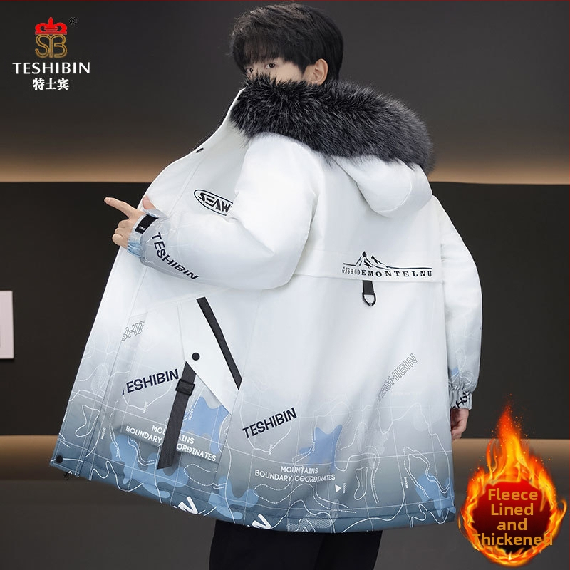 Uus talvine puuvillapolsterdusega meeste jope, kapuutsiga parka, meeste vabaaja mantel, stiilne ja trendikas kamuflaažtööriietus