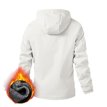 Sügis- ja talvine kapuutsiga puuvillavoodriga jope, mis hoiab sooja fliisvoodriga, paksendatud ja moodne vabaaja puuvillavoodriga jope meestele.